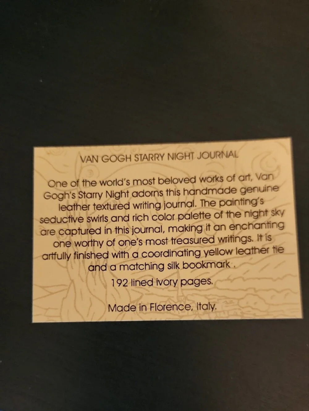 Van Gogh Starry Night Journal Hardcover NWOT